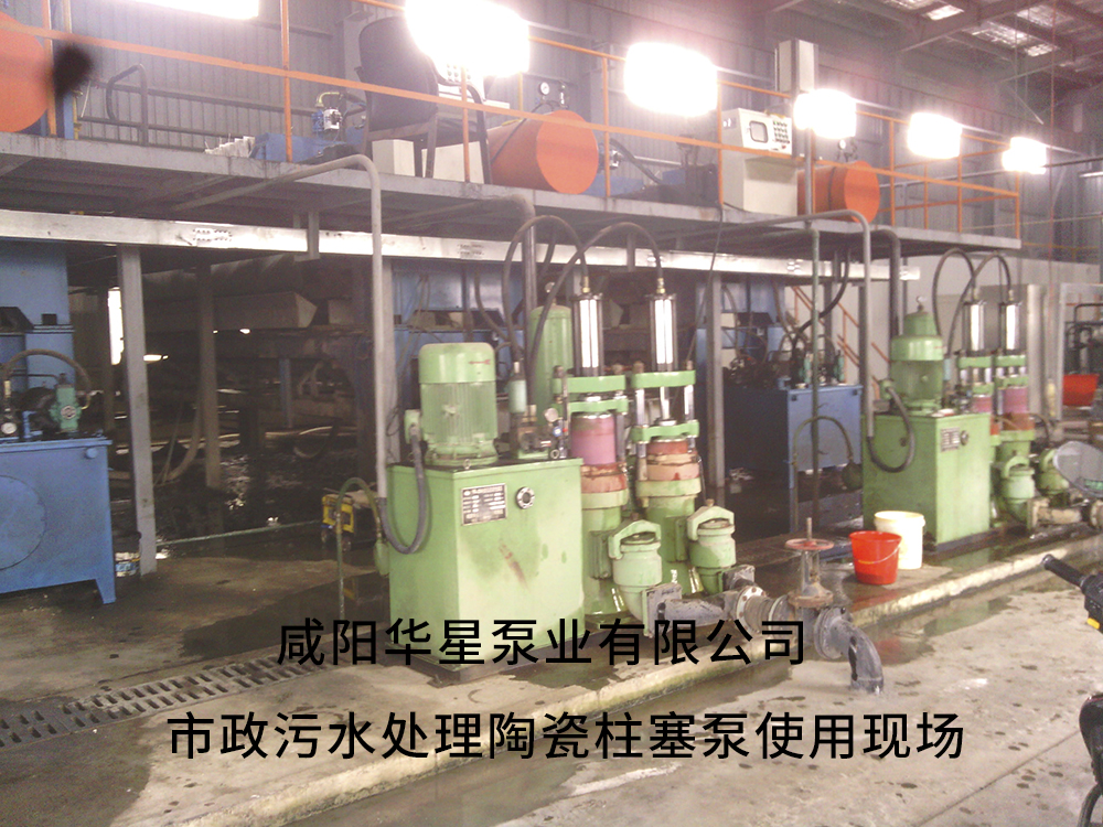 市政污水處理陶瓷柱塞泵使用現場4